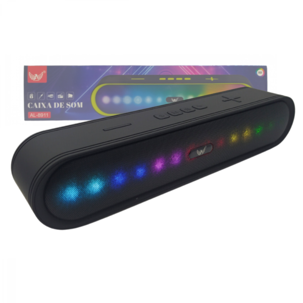 Caixa Som SoundBar Portátil Bluetooth 5W LED RGB Altomex