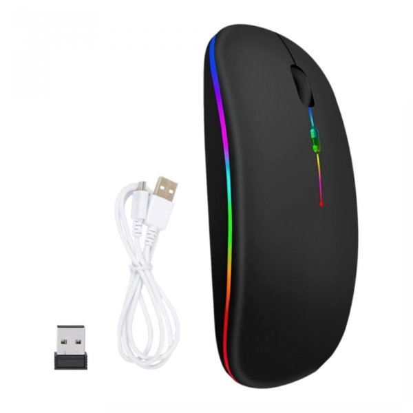 Mouse Wireless Recarregável RGB 1600 Dpi Exbom - Image 7