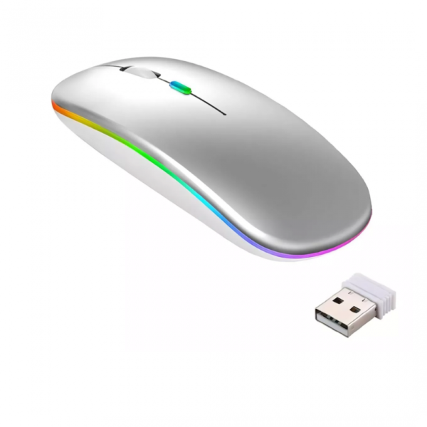 Mouse Wireless Recarregável RGB 1600 Dpi Exbom - Image 6