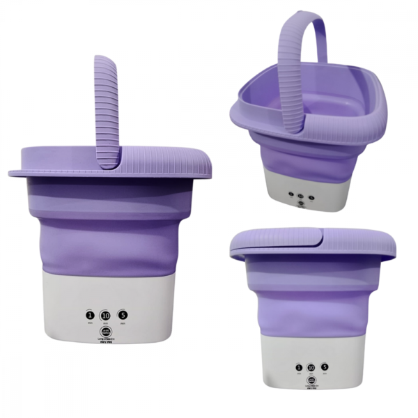 Mini Maquina de Lavar Roupas Dobrável Com ALÇA 8 Litros - Image 4