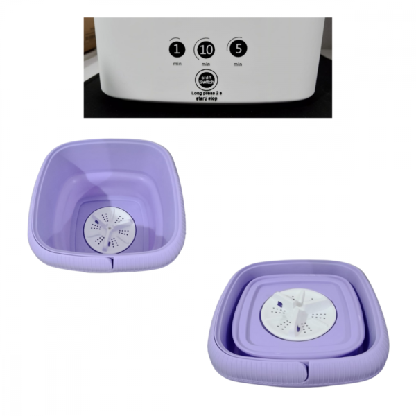 Mini Maquina de Lavar Roupas Dobrável Com ALÇA 8 Litros - Image 6