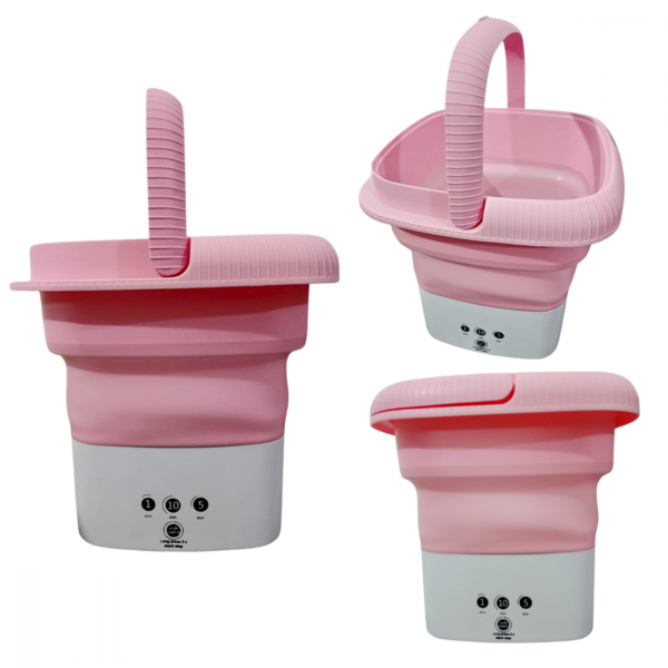 Mini Maquina de Lavar Roupas Dobrável Com ALÇA 8 Litros - Image 3
