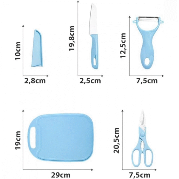 Jogo De Cozinha Kit 4 Peças Material Antiaderente Utensílios - Image 8
